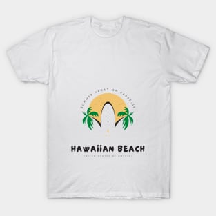 Summer vacation paradise hawaiian beach tshirt T-Shirt